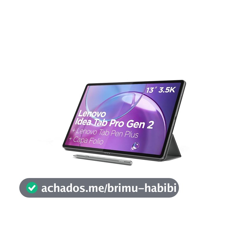 Tablet Lenovo Idea Tab Pro, Processador Snapdragon 8s Gen 4, 8GB RAM, 256GB, Tela 13" 3.5K 144Hz Wi‑Fi, Android 16, Caneta + Folio