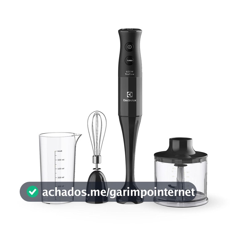Mixer Misturador Multiuso Electrolux 3 em 1 400W 2 velocidades 3 acessórios mini processador capacidade resistente temperatura 600ml livre BPA EIB10 preto 220v