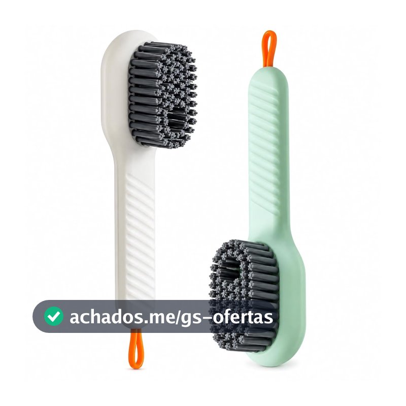 Kit 2 Escovas Limpa Tênis com Dispenser de Sabão e Reservatório