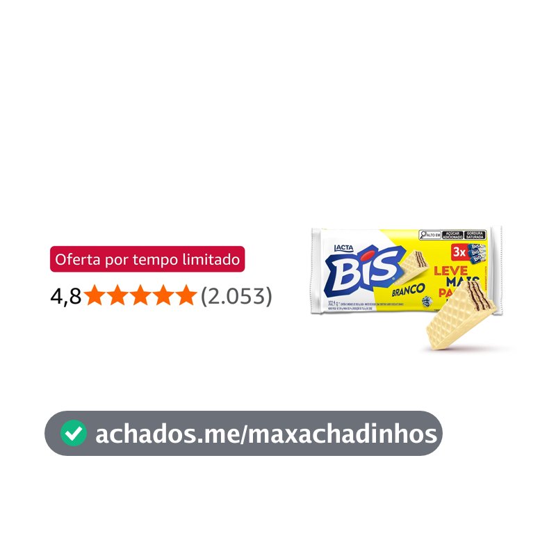 Lacta Bis Laka - Chocolate Branco Kit 3 Unidades 100,8g