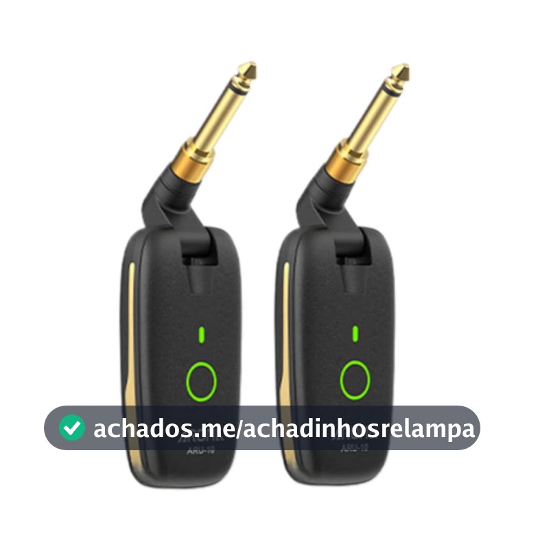VEDO Transmissor Sem Fio Guitarra Elétrica e Baixo e Baterias Elétricas, Recarregável, Captador 7 Canais UHF, Tecnologia de Salto de Frequência, Transmissor e Receptor do Sistema