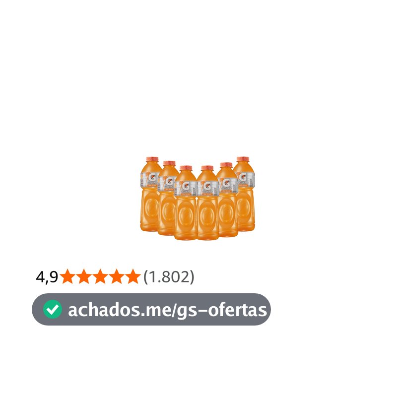 Isotônico Gatorade, Tangerina, Garrafa 500ml, Pack com 6 unidades