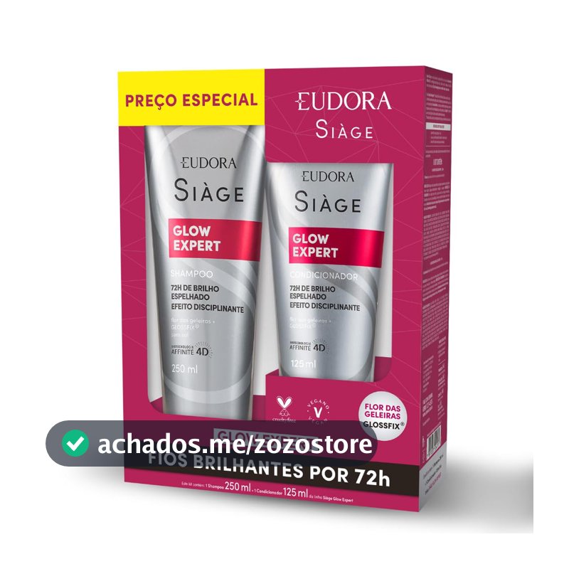 Eudora Siàge Promopack Glow Expert Shampoo 250ml + Condicionador 125ml