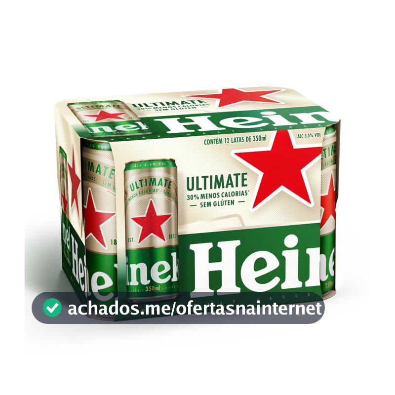 Heineken Ultimate Cerveja Lager Puro Malte Lata Pack 12 Unidades 350ml