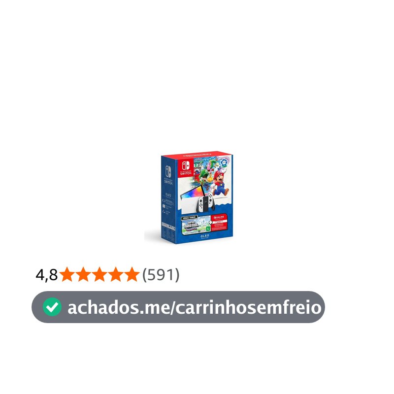 Bundle Nintendo Switch OLED + Super Mario Bros Wonder + 3 Meses de Assinatura Nintendo Switch Online