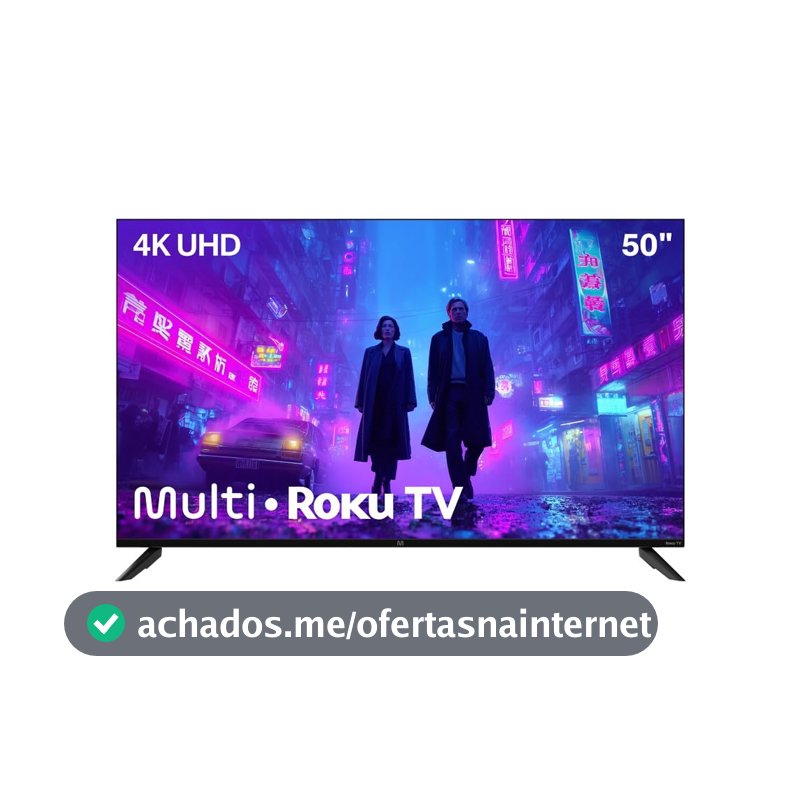 Smart TV 50" Roku Multi 4K Compatível com Alexa e Google Home