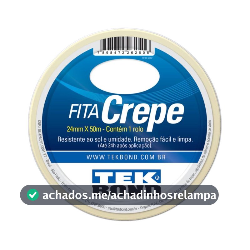 Fita Crepe 24mmx50m Tekbond