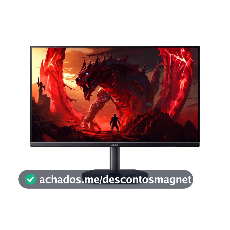 Acer Nitro KG270 P0bi, 27 Polegadas, 1920x1080 Full HD, Monitor Gamer LED VA, 16:9, Anti-Reflexo, 1000:1, 1ms, 144Hz, 18W