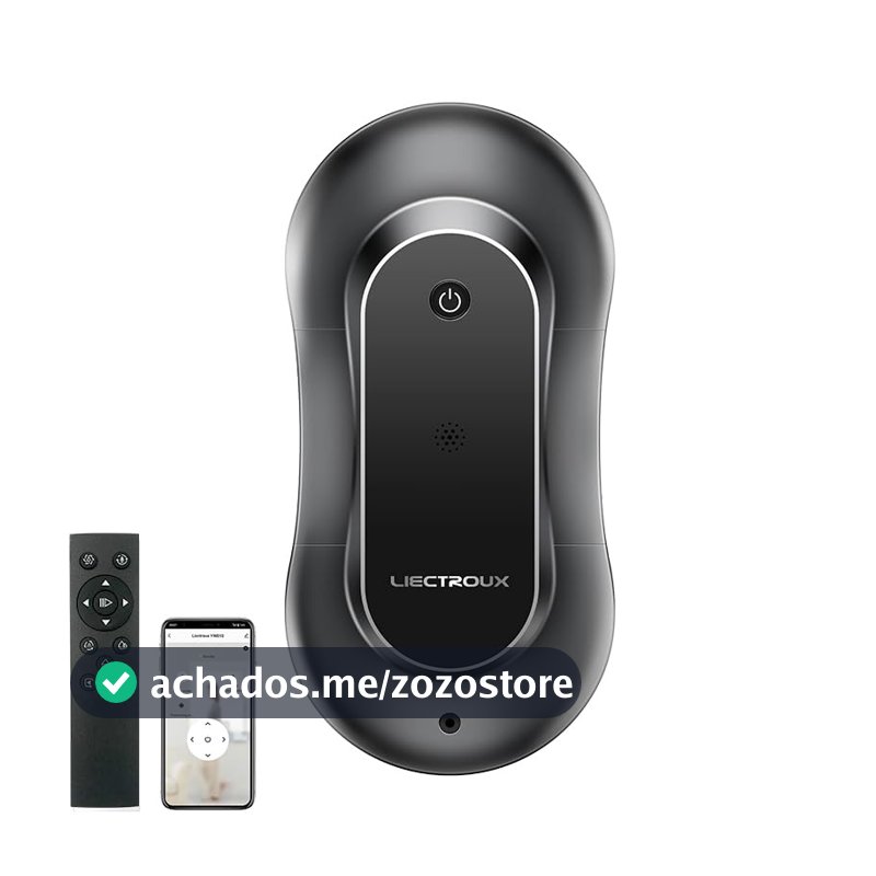 Robô Limpa Vidros Liectroux YW810 Para Vidros Janelas Azulejos Espelhos Com Aplicativo e Controle Remoto Alta Fixação Sensores Antiqueda Bivolt