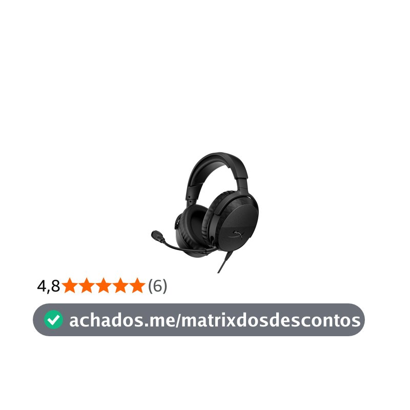 Headset Gamer HyperX Stinger 3 – Compatível com PC, PlayStation e Xbox, Preto (BS1T5AA)