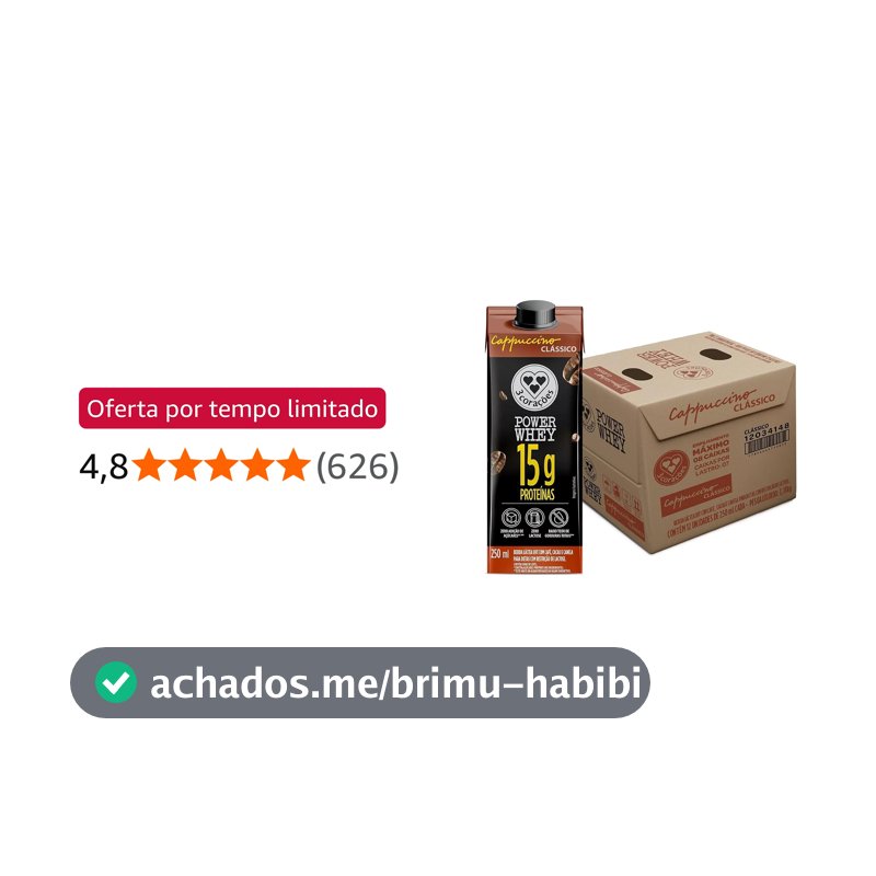 3 Corações Bebida Láctea Cappuccino Power Whey Clássico 15g de Proteína com Cafeína 250ml - 12 unidades