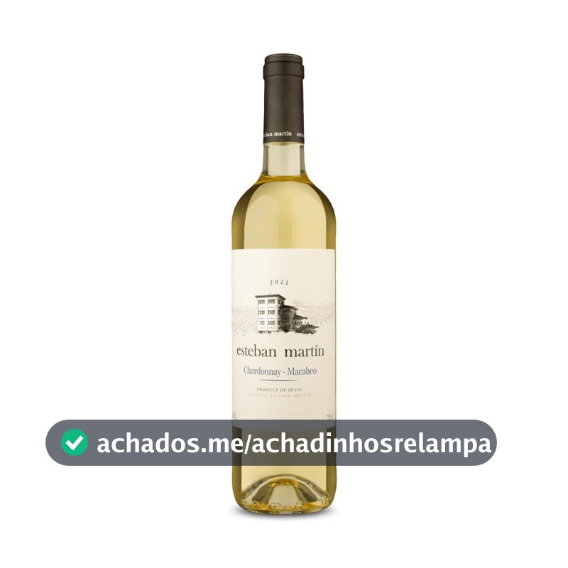 Vinho Branco Bodegas Esteban Martin, Chardonnay Macabeo, 750ml