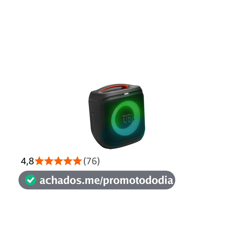 JBL, Caixa de Som, PartyBox Encore Essential 2, Show de Luzes, Bluetooth, Portátil, Resistente a Respingos, Bateria de até 15h, Pro, AI Sound Boost, 100 W RMS - Preto