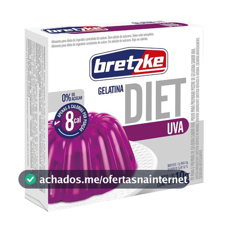 Bretzke – Gelatina Diet em Pó Sabor Uva 10g