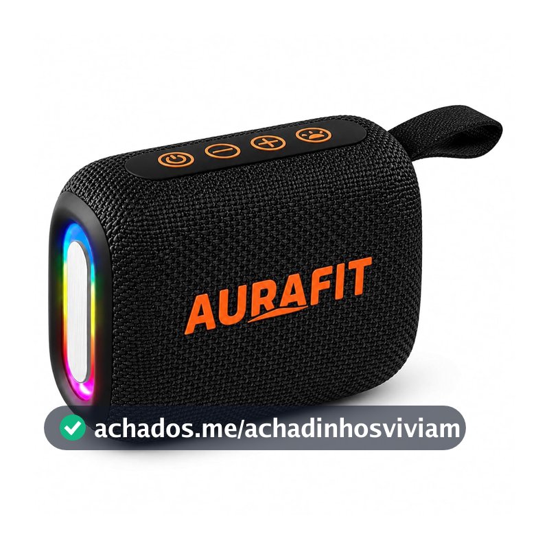 Caixa de Som Bluetooth Portátil 20W Impermeável Preta