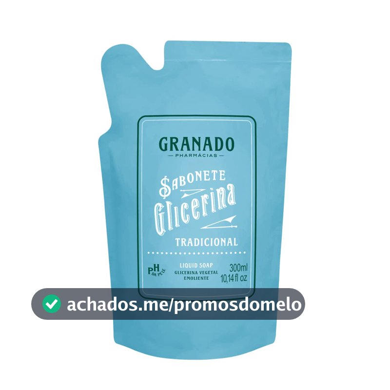 Granado Refil Sabonete Líquido Glicerina, Tradicional, 300ml