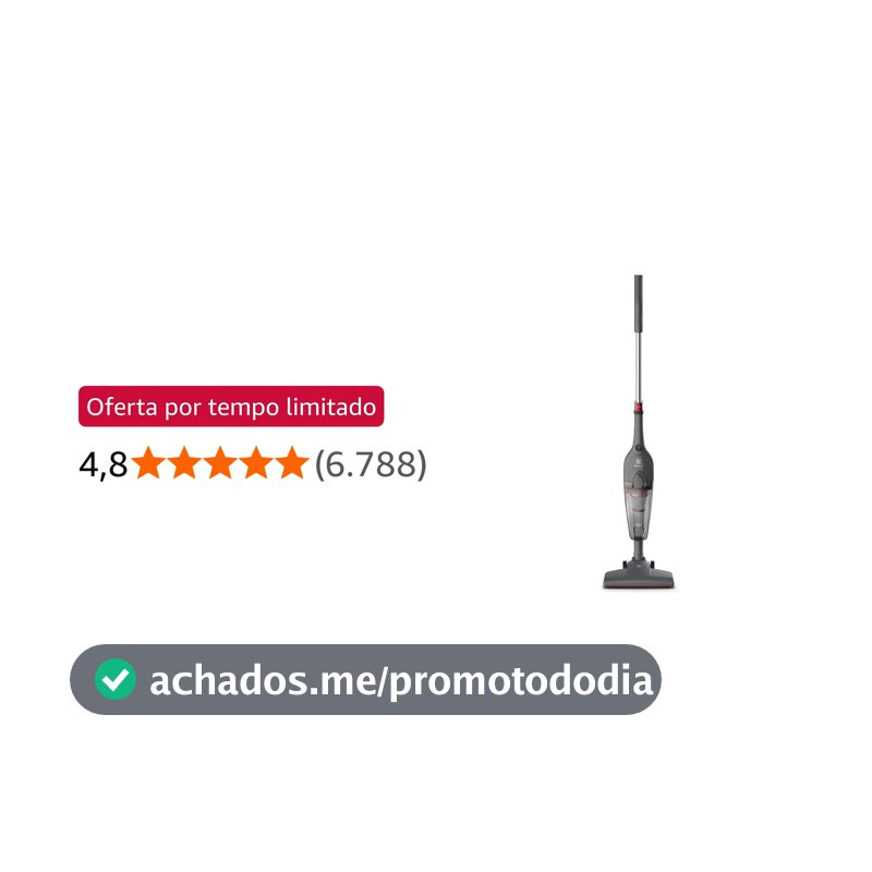 Aspirador pó vertical com fio portátil de mão 2 em 1 1450W cabo 6m capacidade 1,6L filtro HEPA Electrolux STK15 220V Cinza Urban Grey