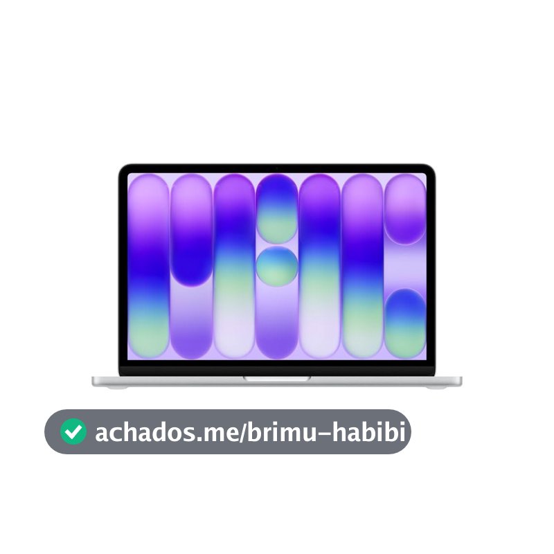 Apple 2026 MacBook Neo (13 pol. com chip A18 Pro, pensado para IA e Apple Intelligence, tela Liquid Retina, 8 GB de memória unificada, SSD de 256 GB e câmera FaceTime HD de 1080p); Prateado