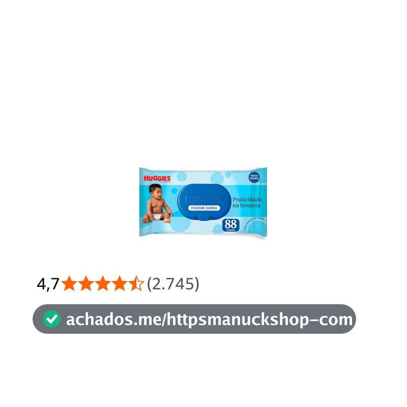Huggies Lenços Umedecidos Higiene Diária Rendem 2x Mais 88 Un