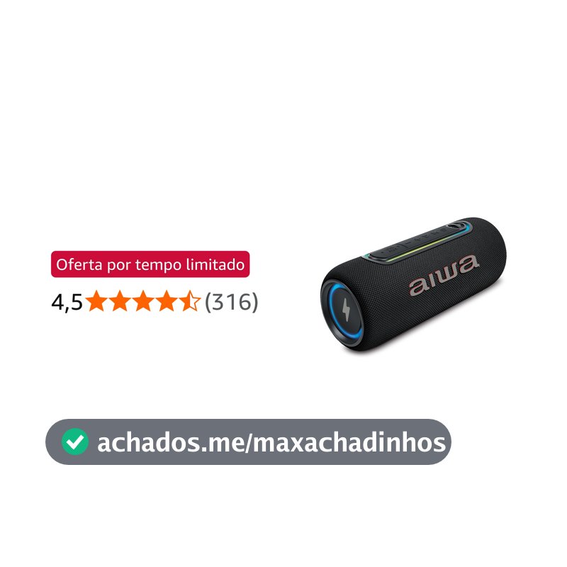 Caixa de Som Speaker AIWA SP-05-LB 30W Bluetooth IPX5
