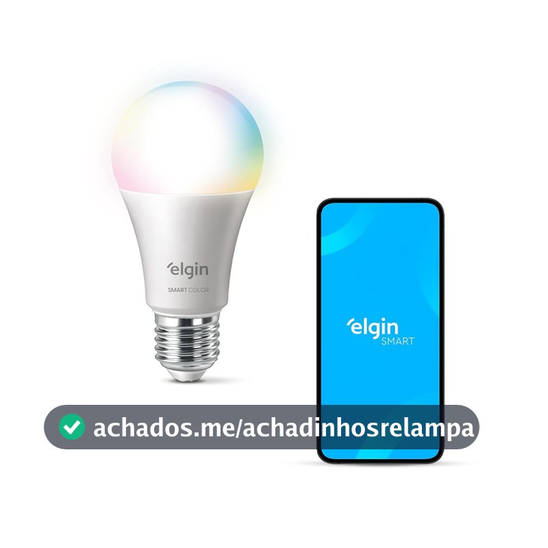 Lâmpada Inteligente Smart Color 10W Elgin RGB Wifi Compatível com Alexa e Google Home