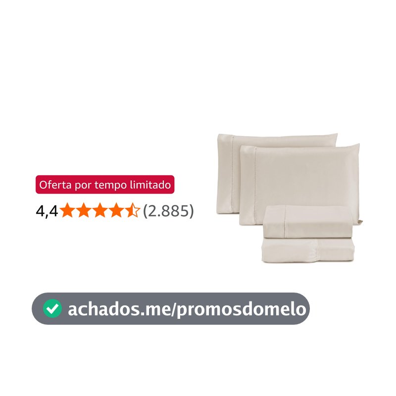 Jogo de Cama Casal Padrão Percal 400 Fios Ponto Palito 04 Peças, Antiácaro, Não faz bolinha Toque Extra Macio – Branco -