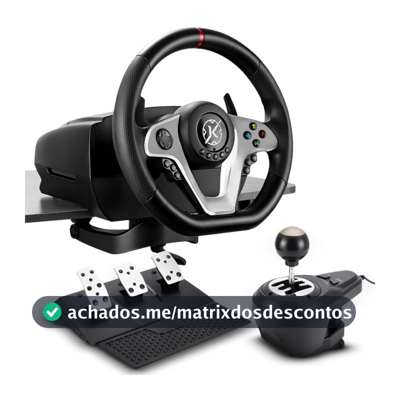 Kalkan Kit Simulador de Corrida G500 ProRacing Volante Pedais e Câmbio USB Force Feedback 3.2Nm 900° Compatível c/ PC, Xbox, PS4 - KLK00032