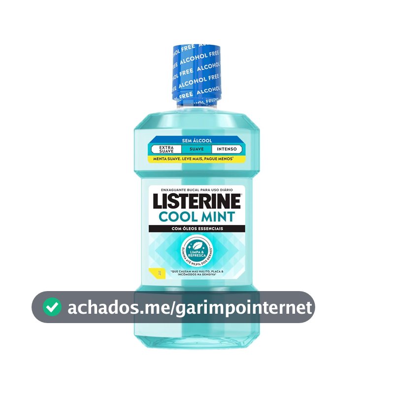 Enxaguante Bucal Listerine Cool Mint, Sem Álcool, 1L