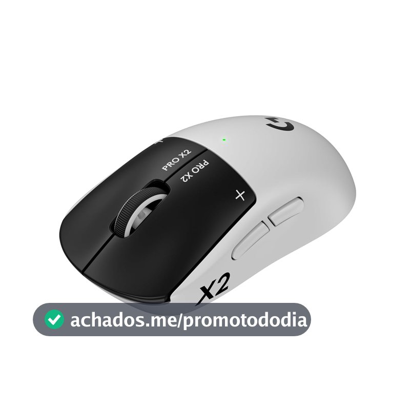 Mouse Gamer Sem Fio Logitech G PRO X2 SUPERSTRIKE LIGHTSPEED, Desempenho Ultra-rápido, Ultraleve (61 g), Cliques táteis personalizáveis, Carregamento USB-C - para PC/Mac/Notebook