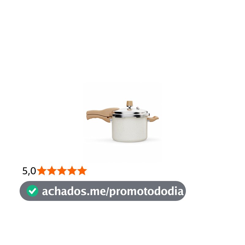 Panela De Pressão 4,4L Antiaderente Cerâmico Indução - Oikos
