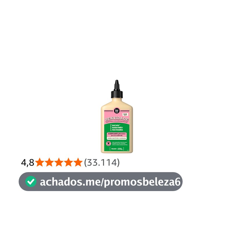 Densidade Acidificante Capilar 250g, Lola Cosmetics