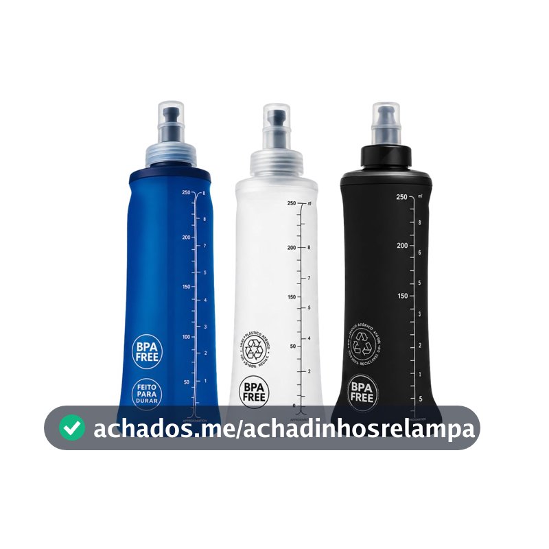 Garrafa Dobrável Soft Flask 250ml Livre de BPA para Corrida Ciclismo Sport