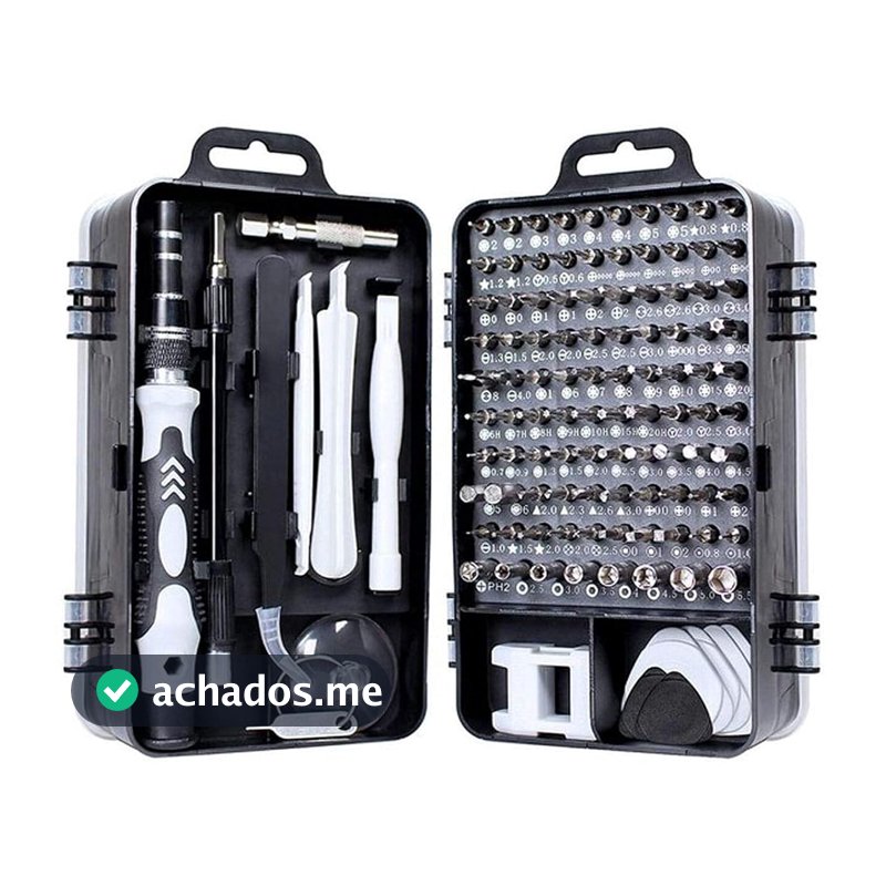 Conjunto de chaves de fenda de precisão 115 em 1 kit de ferramentas de reparo com kit de driver magnético, conjunto de chaves de fenda de precisão eletrônica com bolsa portátil para computador de reparo, telefone celular, PC, iPhone, tablets
