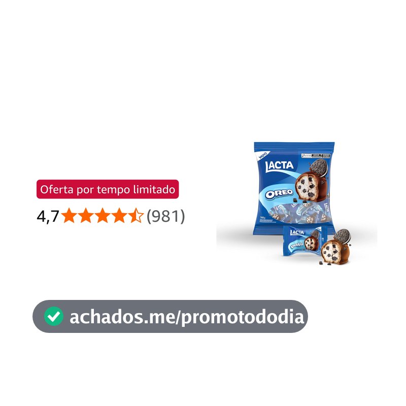Lacta Oreo - Wafer Recheado Sabor Chocolate Pacote 540g