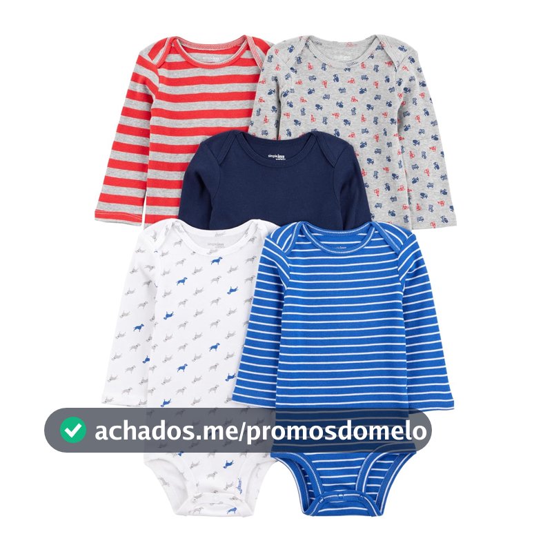 Body 5-pack Long-sleeve Bodysuit Carter'sMeninos