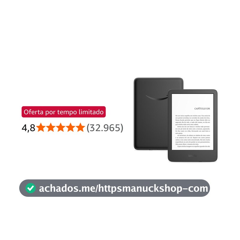Kindle 16 GB (modelo 2024) - Leve e compacto, com tela antirreflexo, trocas de página rápidas, luz frontal ajustável e bateria de longa duração - Cor Preta
