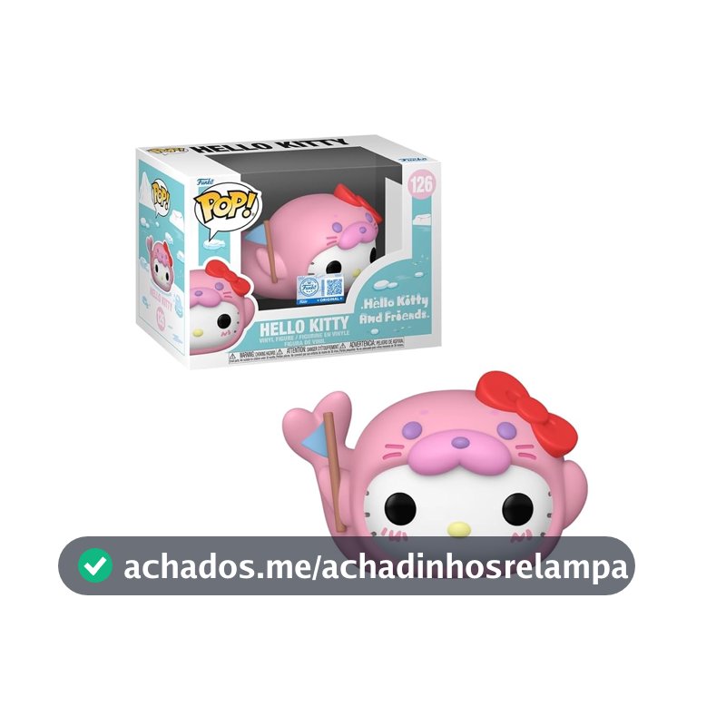 Candide, Boneco, Funko POP! Hello Kitty como Foca, Sanrio - 6 cm
