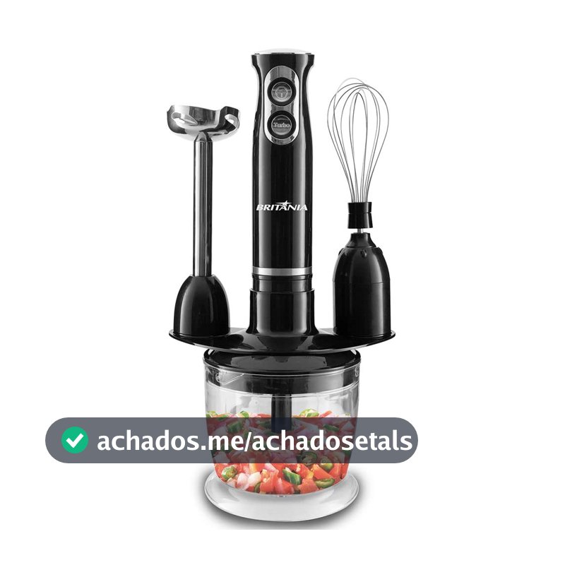 Mixer 3 em 1, 500W, 2 velocidades, Bmx400, Preto, 110v, Britânia