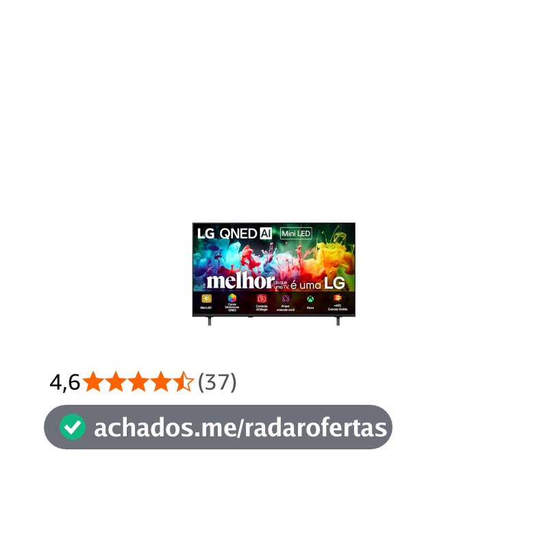 Smart TV LG QNED Mini LED AI 4K QNED70 50 polegadas 2026
