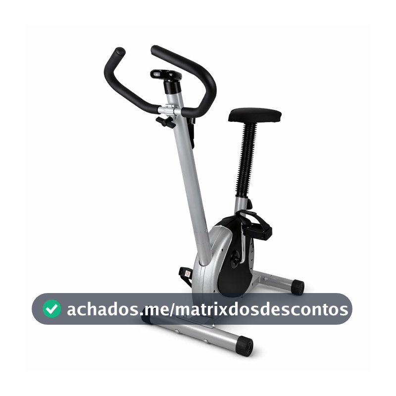 Bike Ergométrica Bicicleta Vertical Academia Com Painel Digital Prateado Premium