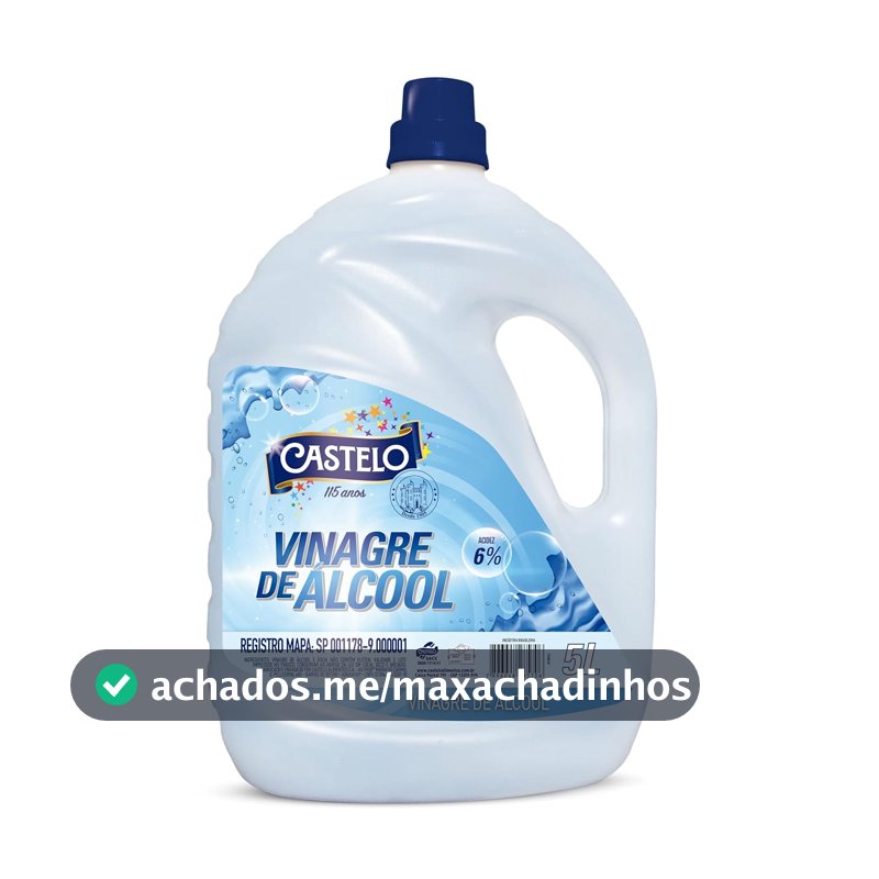 Vinagre de Álcool Concentrado 6% Castelo 5l