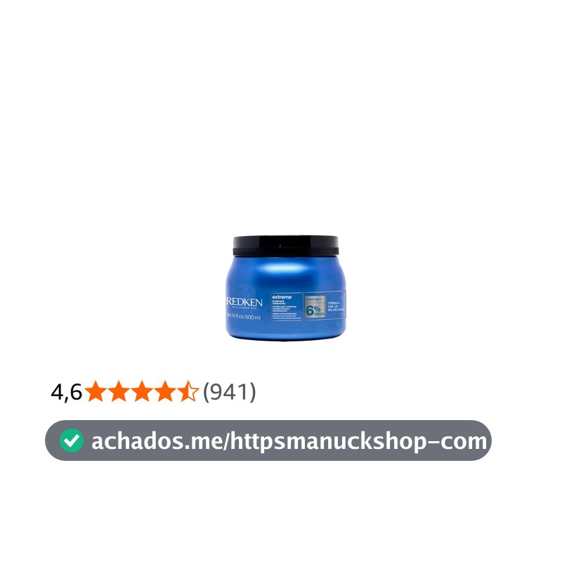 Redken Extreme, Máscara de Tratamento para Cabelos Danificados e Quebradiços, Repara e Fortalece os Fios, Promove Brilho e Maciez Intensa com Strength Complex, 500ml