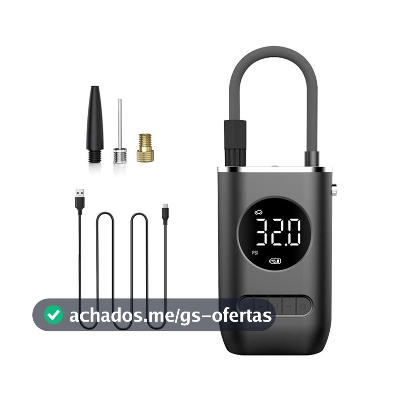 Mibee Compressor de ar portátil com inflador de pneu mini com bateria recarregável de 4000 mAh, bomba de pneu sem fio 150 PSI, luz de emergência LED, bomba de ar calibre de pressão para carro bicicleta motocicleta bola inflável