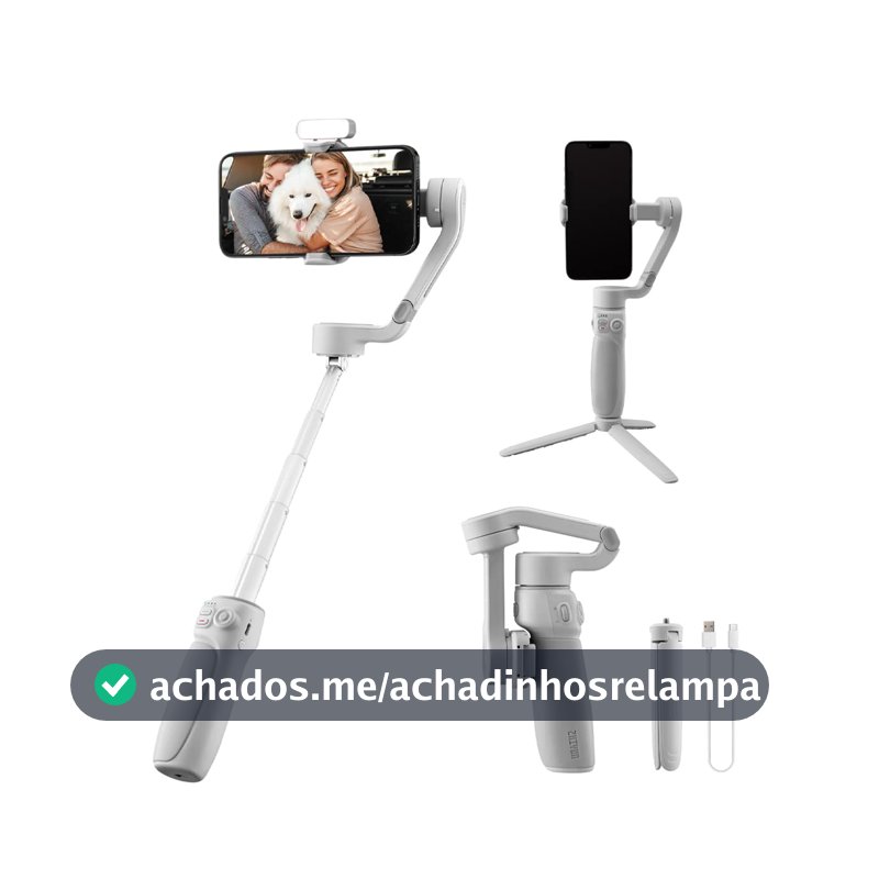 Zhiyun Estabilizador Gimbal Q4 suave, haste de extensão integrada, portátil e dobrável, estabilizador de vlog, vídeo TikTok do YouTube