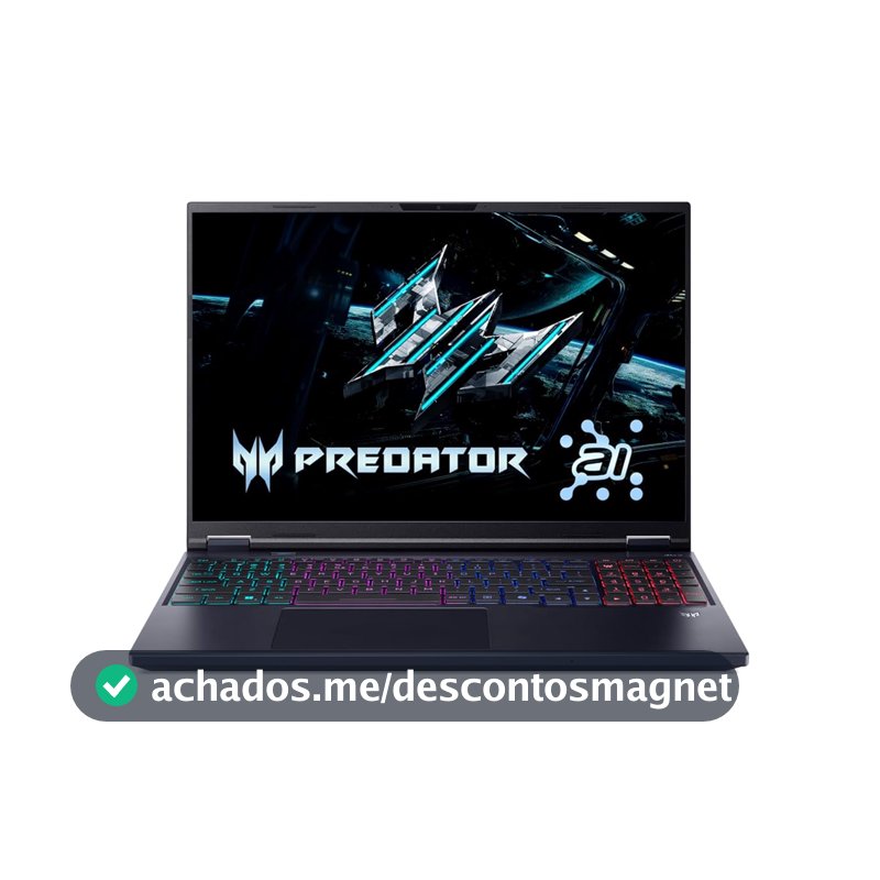Predator Helios Neo 16 IA Notebook Gamer 16" Ultra 9 RTX 5070 32GB Windows