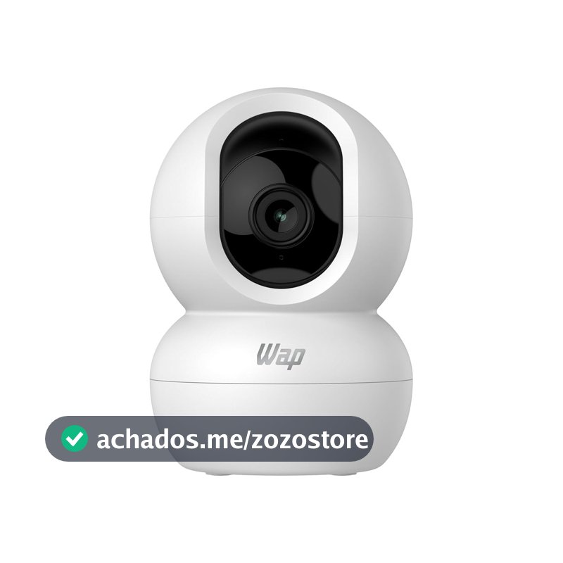 WAP Câmera de Segurança LENS 200, 360° Graus, Áudio Bidirecional com Cancelamento de Eco e Detector de Movimento, 5W 5V