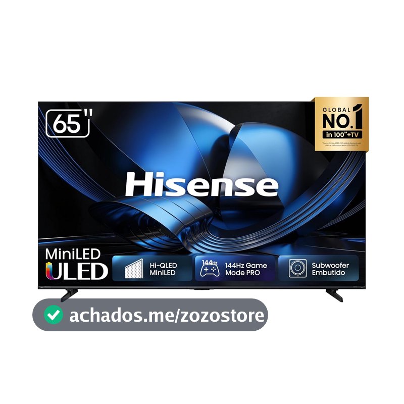 Hisense Smart TV 4K 65" Polegadas 65U7ESG Hi-QLED Mini LED