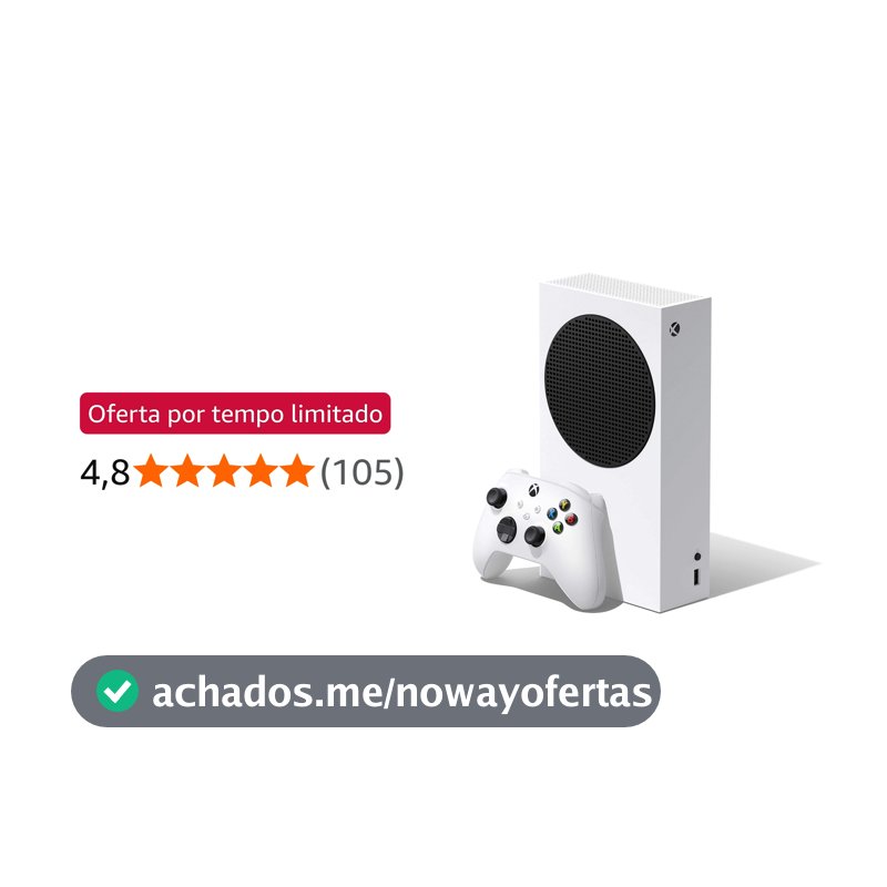 Microsoft Xbox Series S 512 GB All-Digital Console de jogos + 1 controle sem fio Xbox, branco - resolução de 1440p, até 120 FPS, 802.11ac 2x2 WiFi - WEPGPY HDMI Cabo