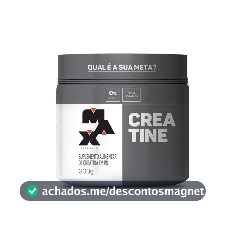 Max Titanium Creatina Pote Monohidratada (300g) 100% Pura