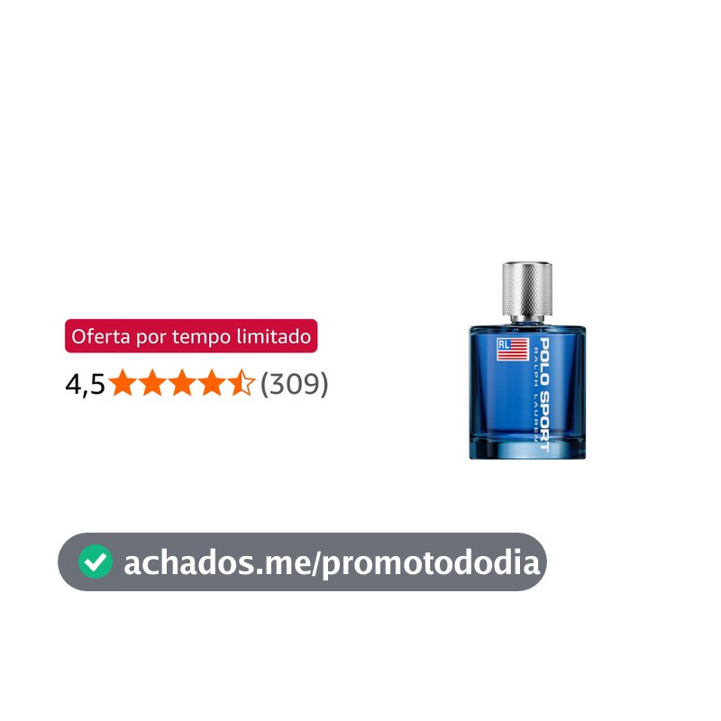 Ralph Lauren Polo Sport Perfume Masculino, Fragrância Aromática Cítrica para Homens com Estilo de Vida Ativo, Eau de Toilette Refrescante e Energizante 100ml